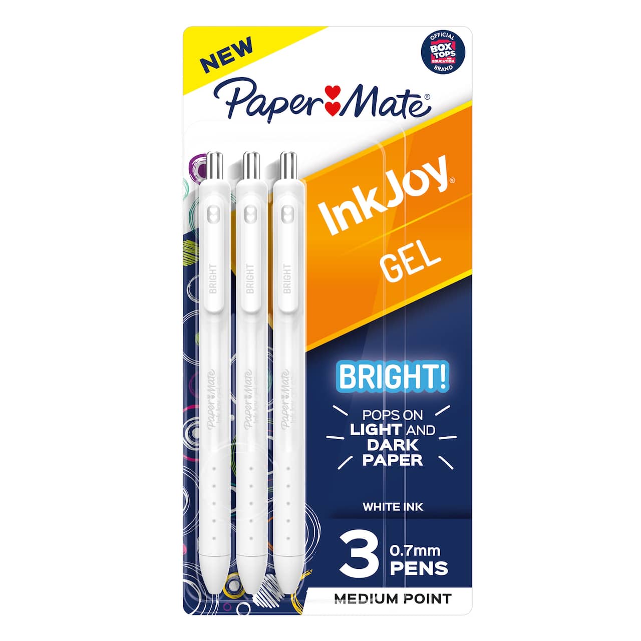 Paper Mate® InkJoy® 0.7mm Bright! White Gel Pens, 3ct.